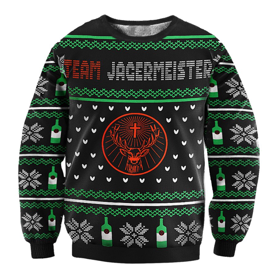 

Men's Germany Jagerneister Printed Christmas Ugly Sweater