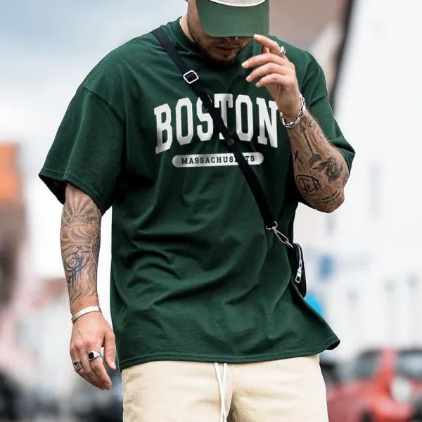 Men's Casual Letter Design T-shirt - Trisunshine.com 