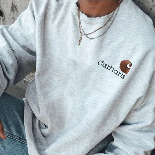 Unisex Retro Logo Casual College Sweatshirt - Trissla.com 