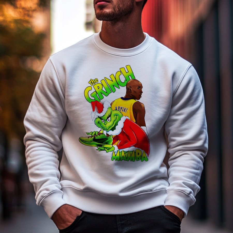 

The Grinch Christmas Print Crew Neck Sweatshirt For Men And Women