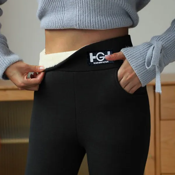 Women's Basic Velvet Thickened Slim Leggings Carrot Trousers - Wayrates.com 