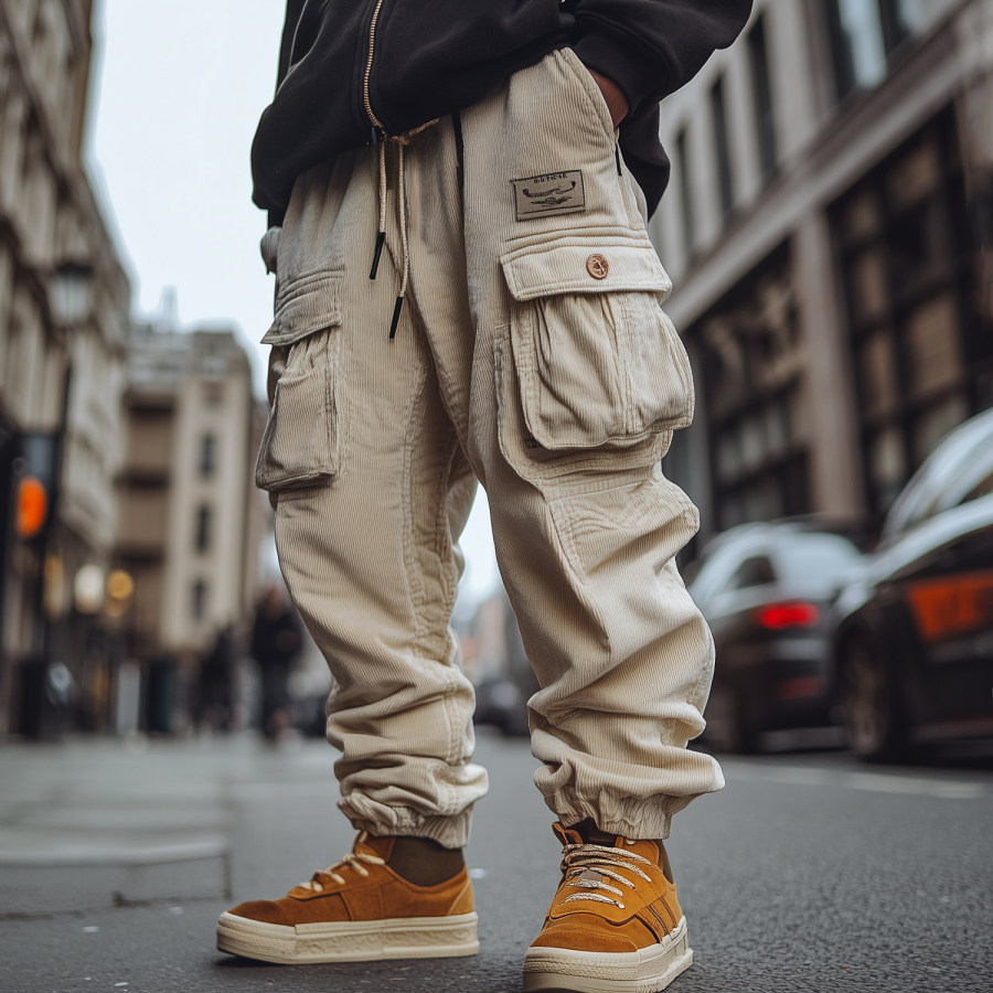 

Vintage Outdoor Men's Corduroy Overalls Trousers