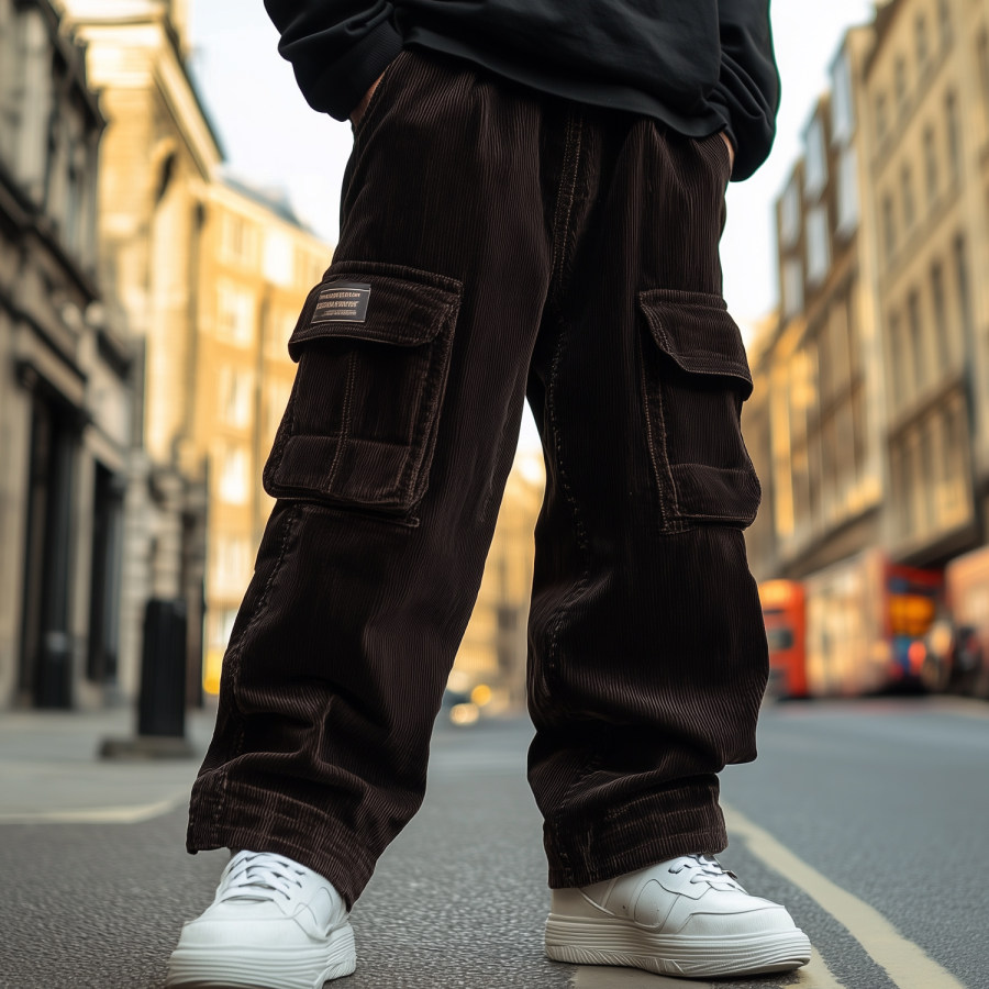 

Vintage Outdoor Men's Corduroy Overalls Trousers