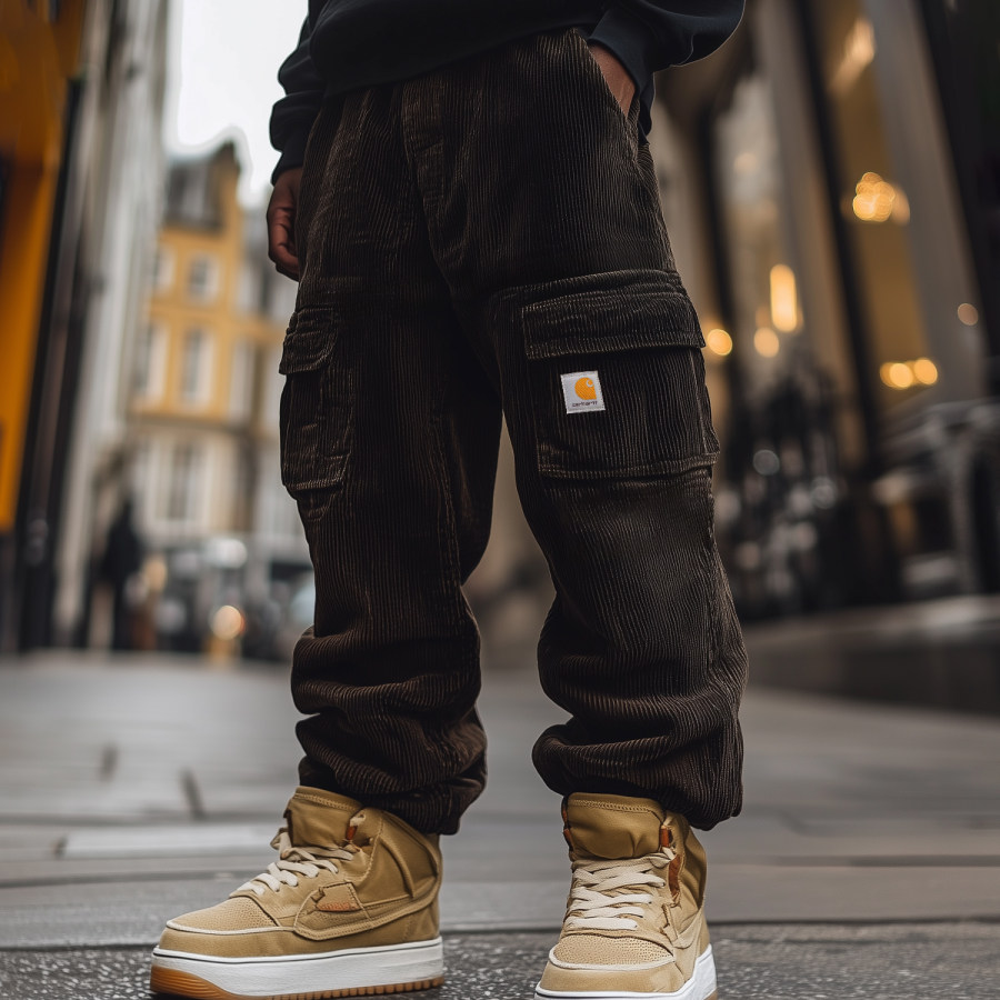 

Carhartt Vintage Outdoor Men's Corduroy Multi-pocket Cargo Pants Trousers