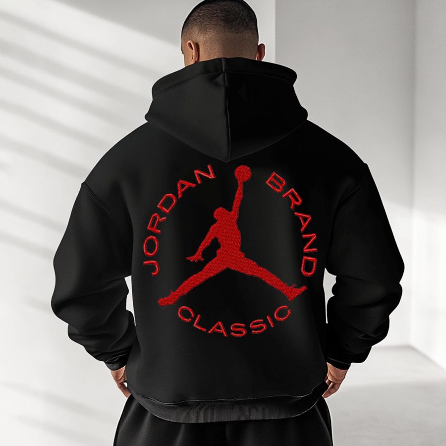 

Men's Vintage Outdoor Basketball Embroidered Oversized Hoodie