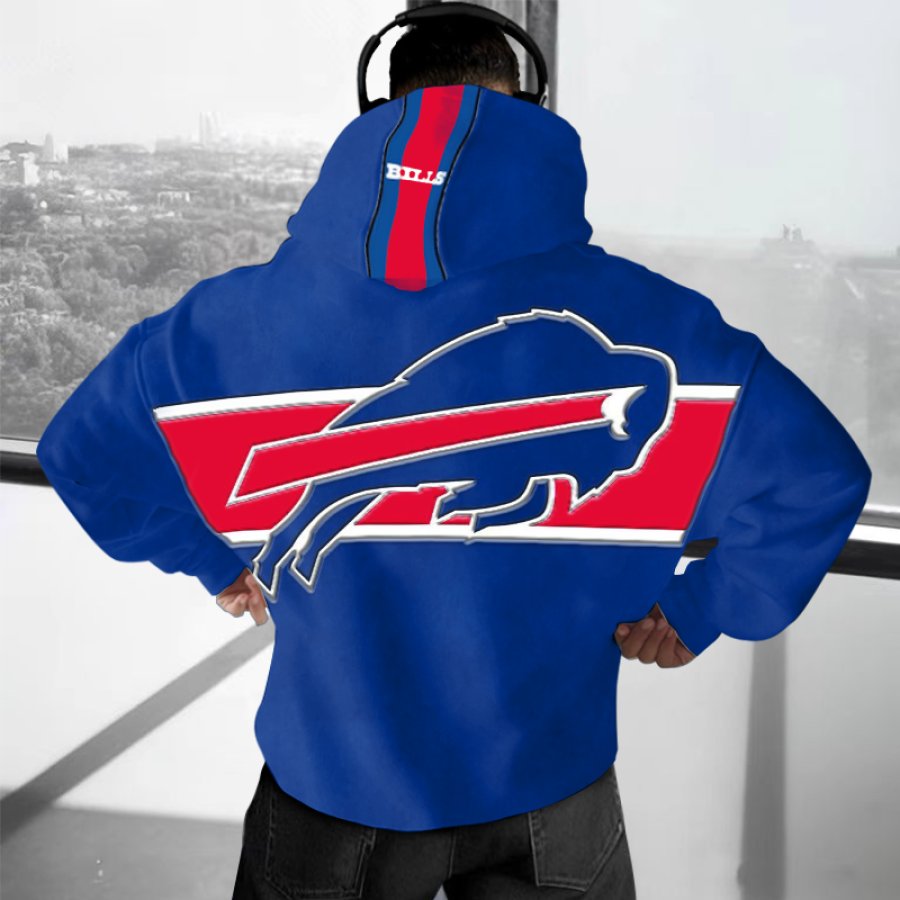 

Unisex Oversize Buffalo Bills Football American Foam Print Hoodie