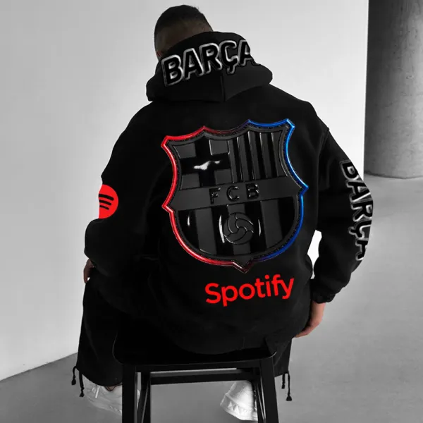 Unisex Soccer Print Casual Hoodie - Spiretime.com 