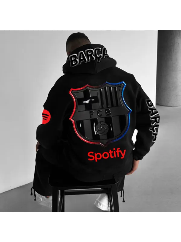 Unisex Soccer Print Casual Hoodie - Ootdmw.com 