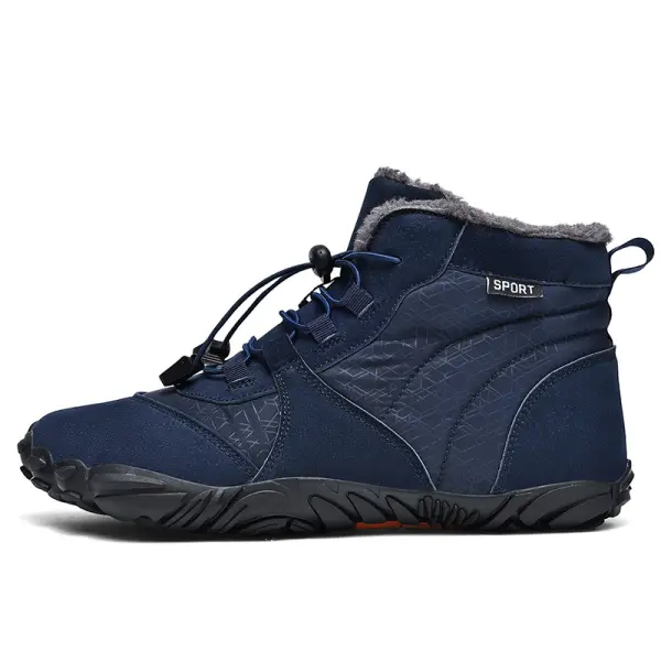 Men's Non-slip Waterproof Warm Fleece High Top Outdoor Boots - Wayrates.com 