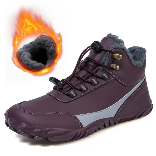 Women's Outdoor Non-slip Waterproof Warm Fleece High-top Boots - Wayrates.com 