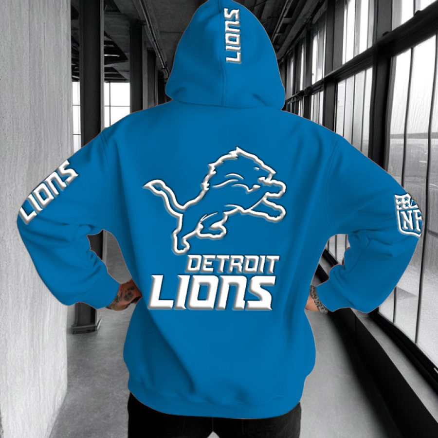

Men's Vintage Detroit Lions NFL Football Oversized Hoodie