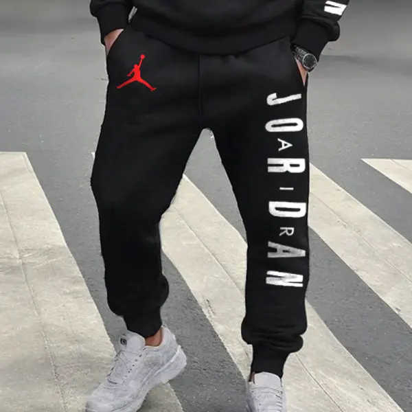 Unisex Jumper Basketball Print Casual Hoodies And Sweatpants Set