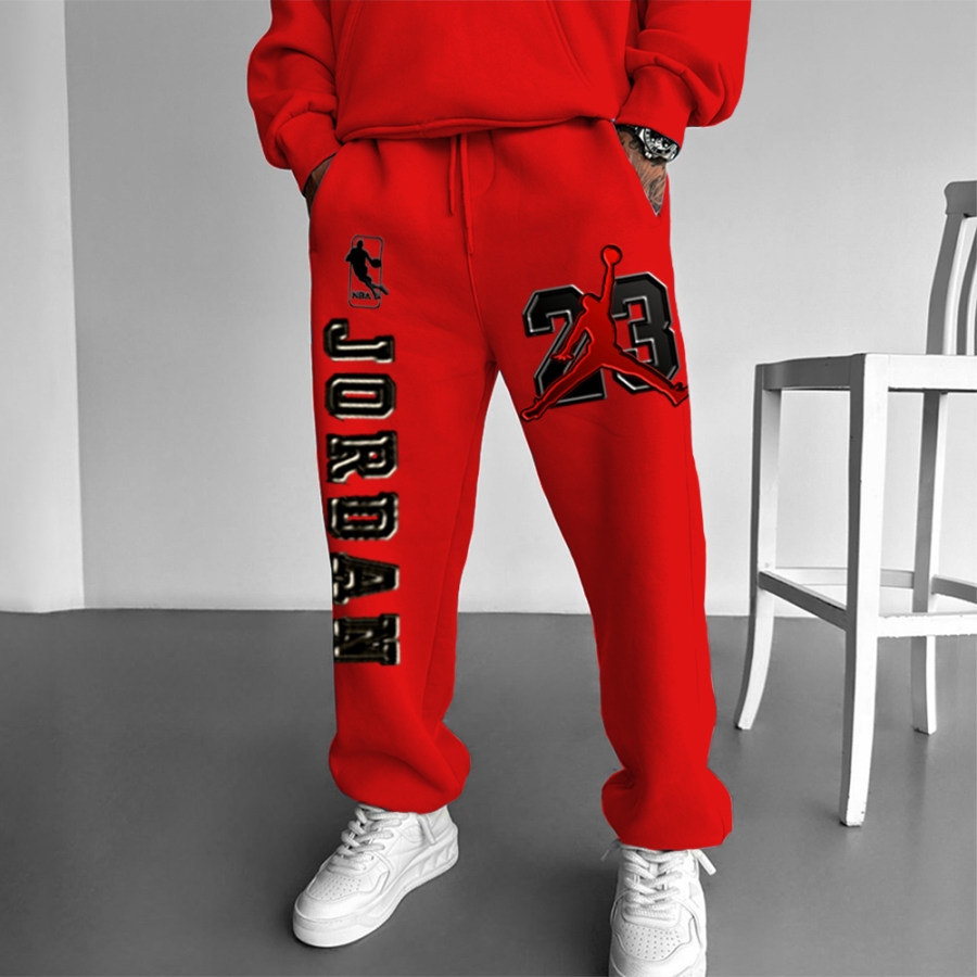 

Oversized Unisex Street Style Basketball Print Sweatpants