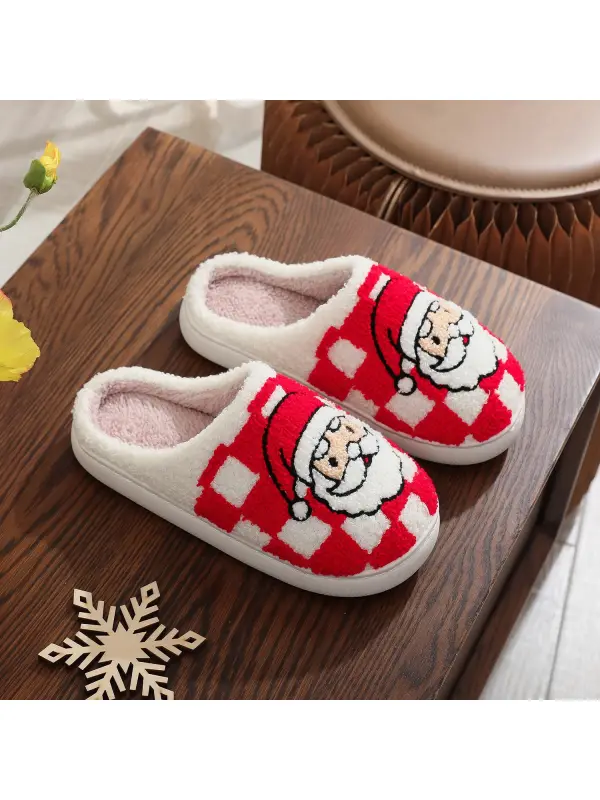 Unisex Christmas Home Leisure Cotton Slippers - Anrider.com 