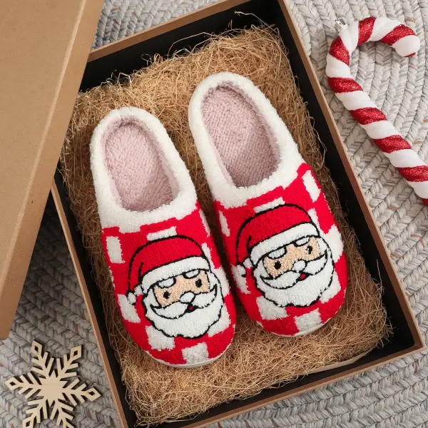 Unisex Christmas Home Leisure Warm Cotton Slippers - Anurvogel.com 