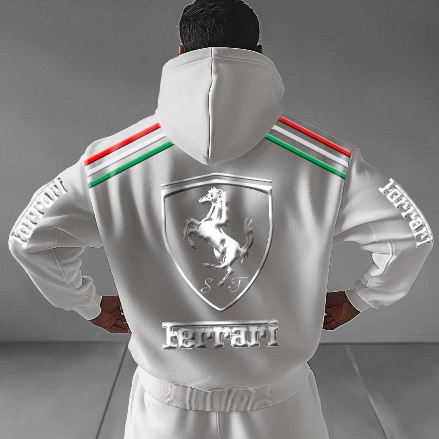 

Men's Racing Print Splicing Ferrari Hoodies