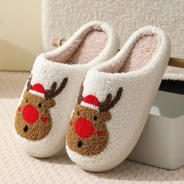Unisex Christmas Home Warm Cotton Slippers - Ootdyouth.com 