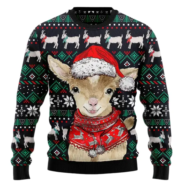Unisex Christmas Story Print Crew Neck Ugly Christmas Gift Sweatshirt - Wayrates.com 