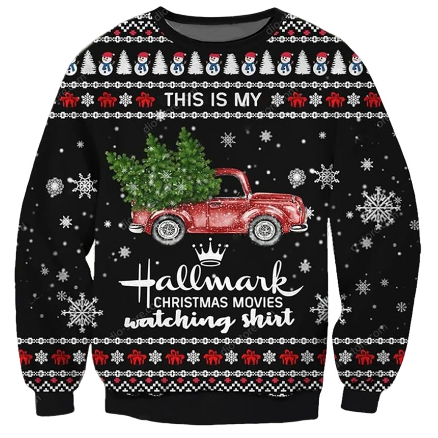 

Unisex Christmas Story Print Crew Neck Ugly Christmas Gift Sweatshirt