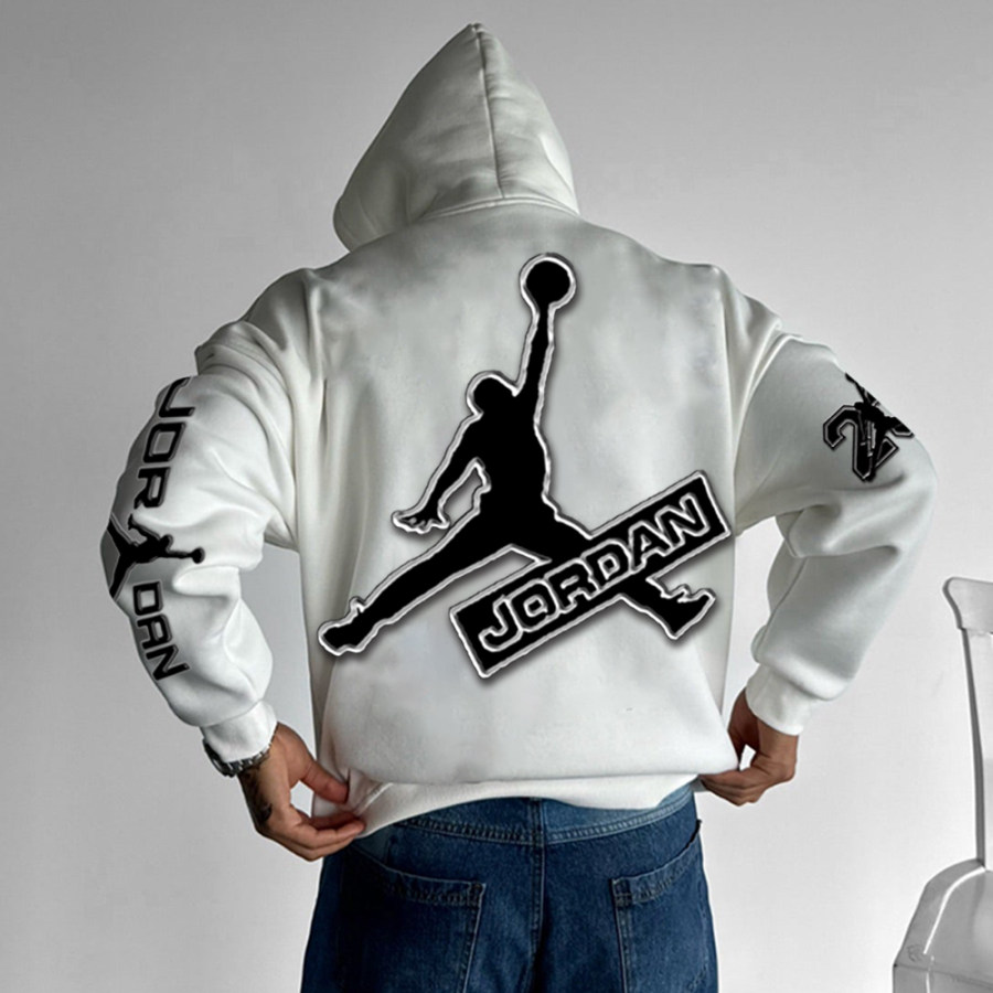 

Basketball Print Casual Oversized Hoodie