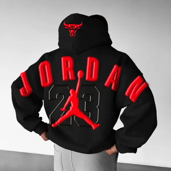 Unisex Jumpman Print Oversized Hoodie - Menzfolk.com 