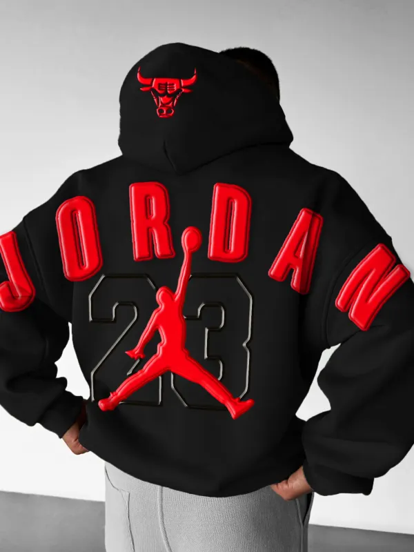Unisex Jumpman Print Oversized Hoodie - Pragmaace.com 