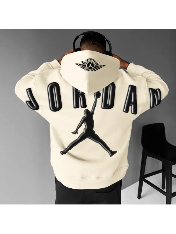 Unisex Jumpman Print Sport Oversized Hoodie - Aptkoi.com 