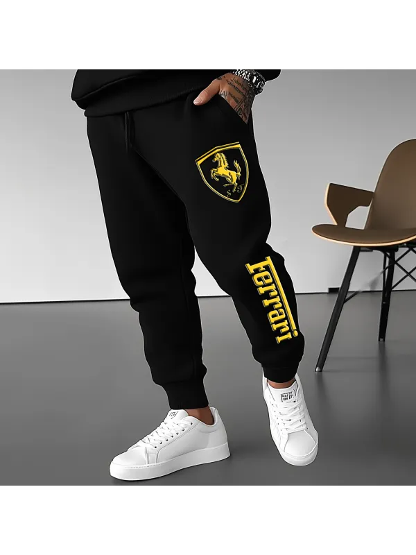Men's Casual Racing Print Sweatpants - Aptkoi.com 