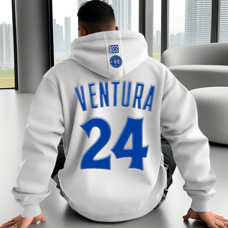 

Men's Ventura Basketball Jersey Vintage X Games 3D Print Oversized White Hoodie