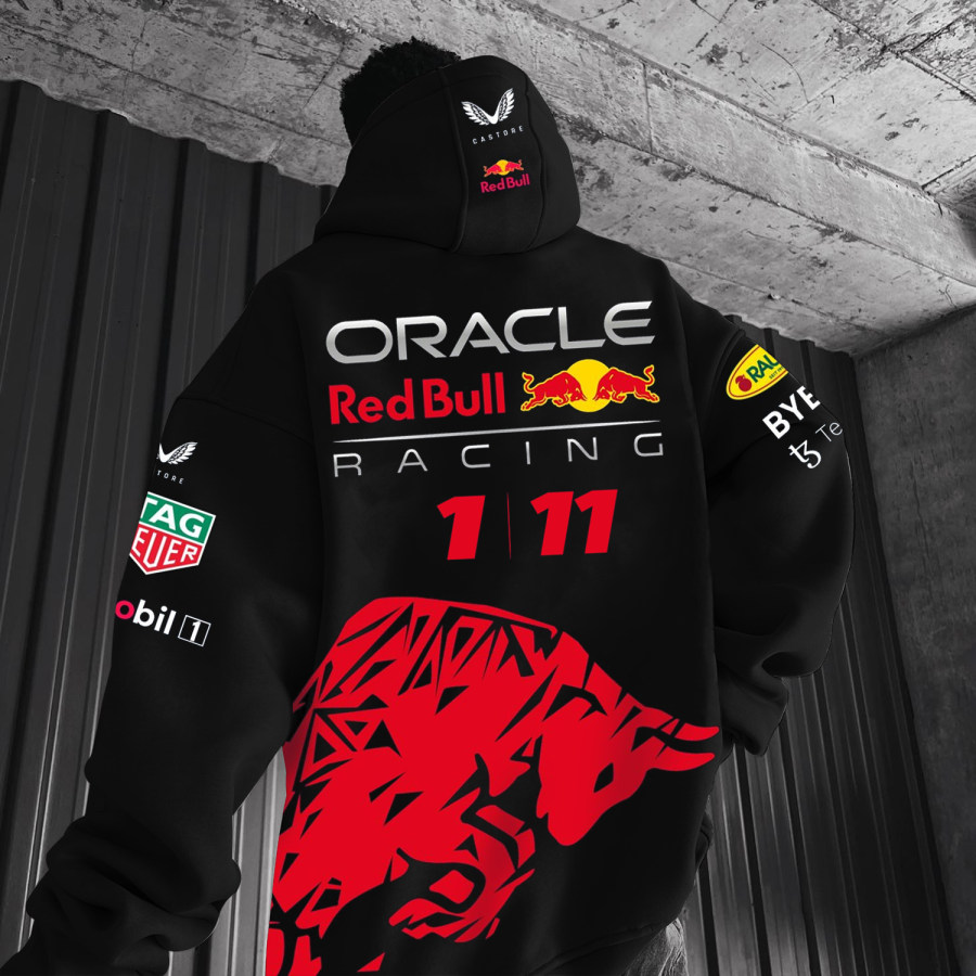 

Casual Racing Print Oversized Hoodie