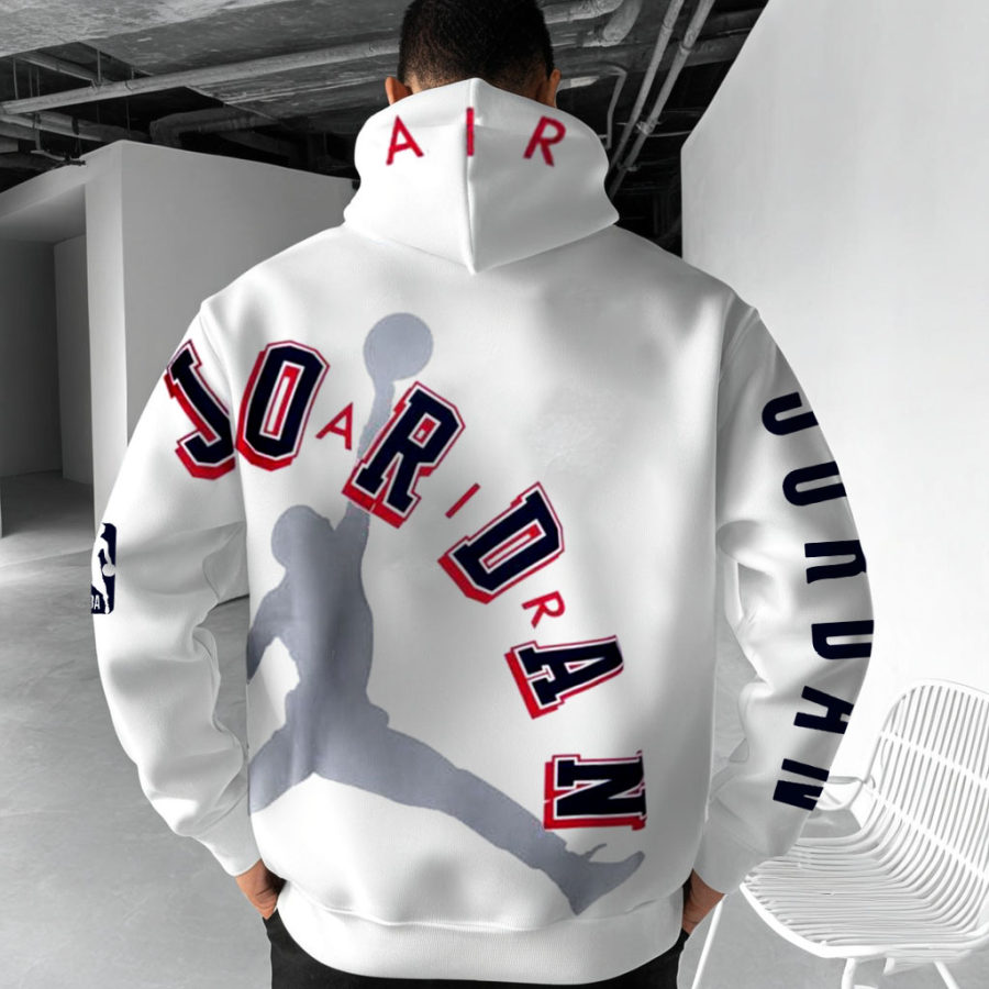

Unisex Vintage Basketball Print Oversized Hoodie