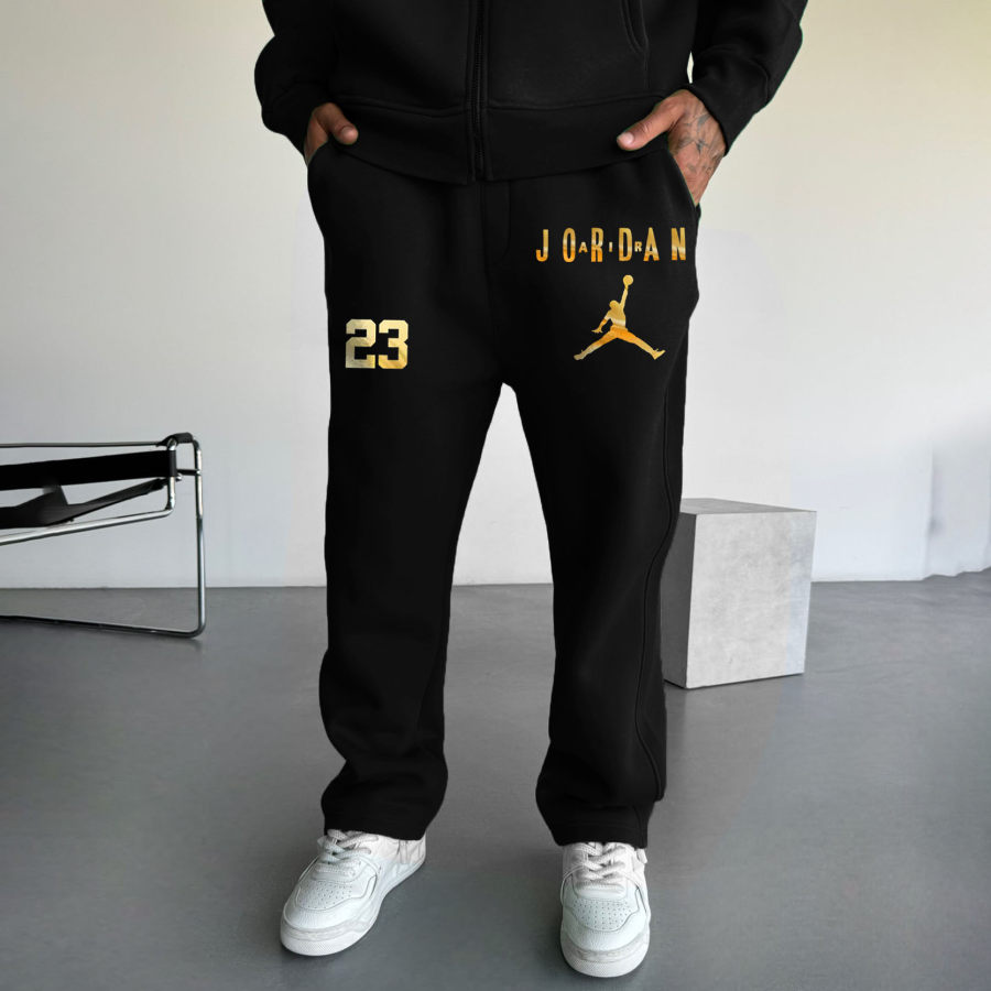 

Men's Vintage Basketball Print Casual Outdoor Sweatpants