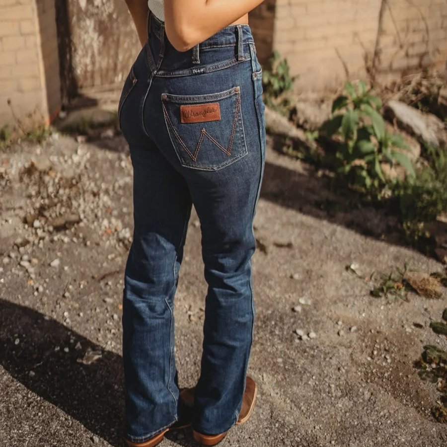 

Cowgirl Vintage Western Casual Pants Simple Cut Jeans