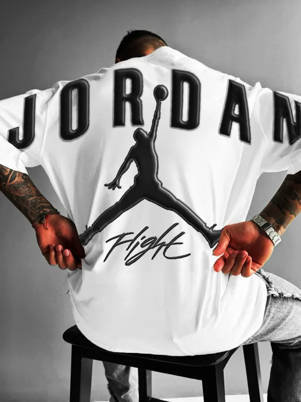Unisex Basketball Jumpman Printed Casual Oversized T-Shirt Only $25.99 - Pragmaace.com 