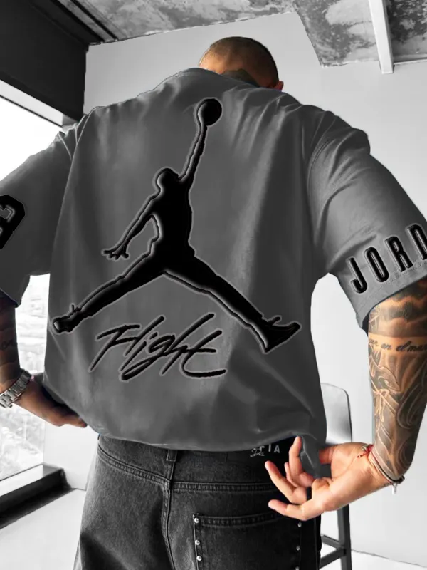 Unisex Oversized Basketball Jumpman Casual T-Shirt - Menwyx.com 
