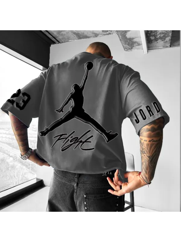 Unisex Oversized Basketball Jumpman Casual T-Shirt - Aptkoi.com 
