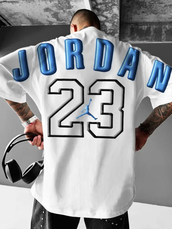 Men's Jordan Oversized Jumpman Streetwear Sports T-Shirt - Pragmaace.com 