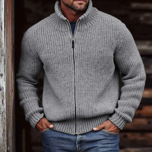 Men's Vintage Solid Color Turtleneck Sweater - Wayrates.com 