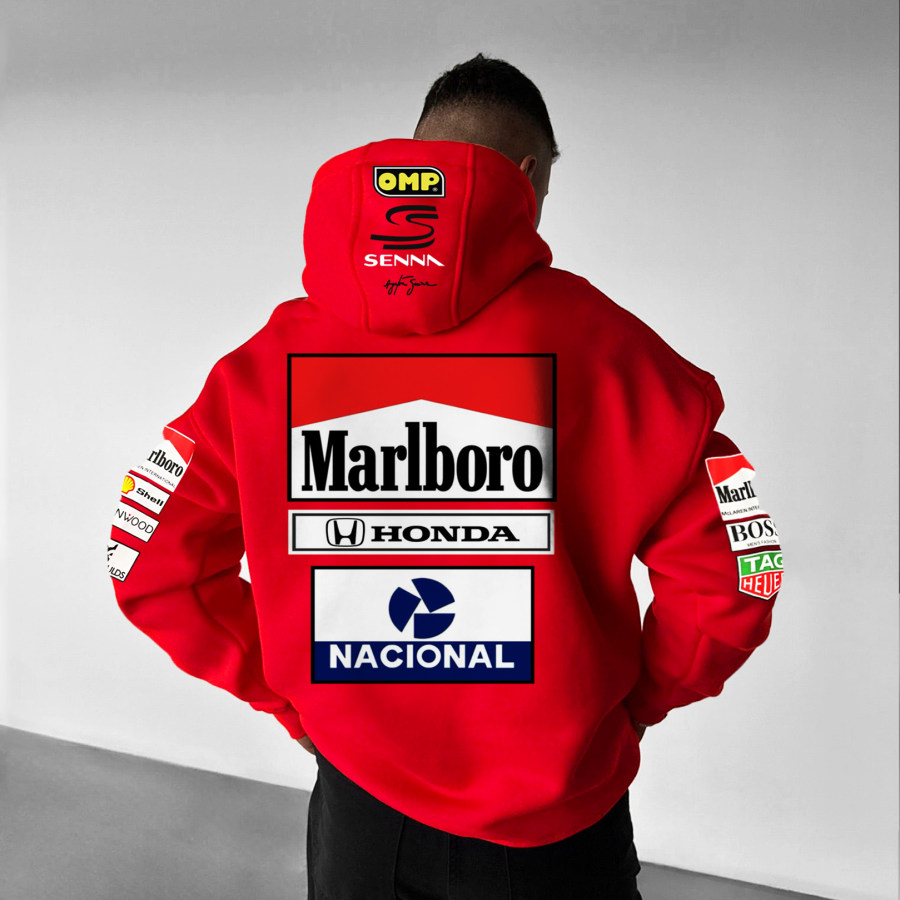 

Unisex Racing Casual Print Oversized Hoodie