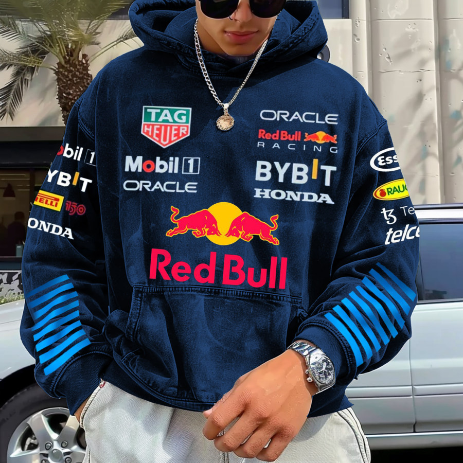 

Retro Racing Branded Oversized Hoodie