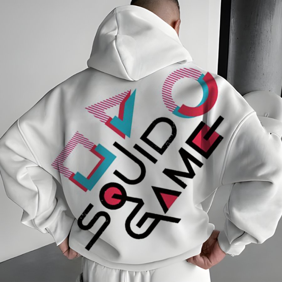 

Unisex Oversize 123 Squid Game 2 Print Streetwear Hoodie