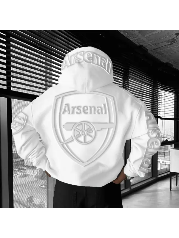 Unisex Oversized Soccer Print Hoodie - Localziv.com 