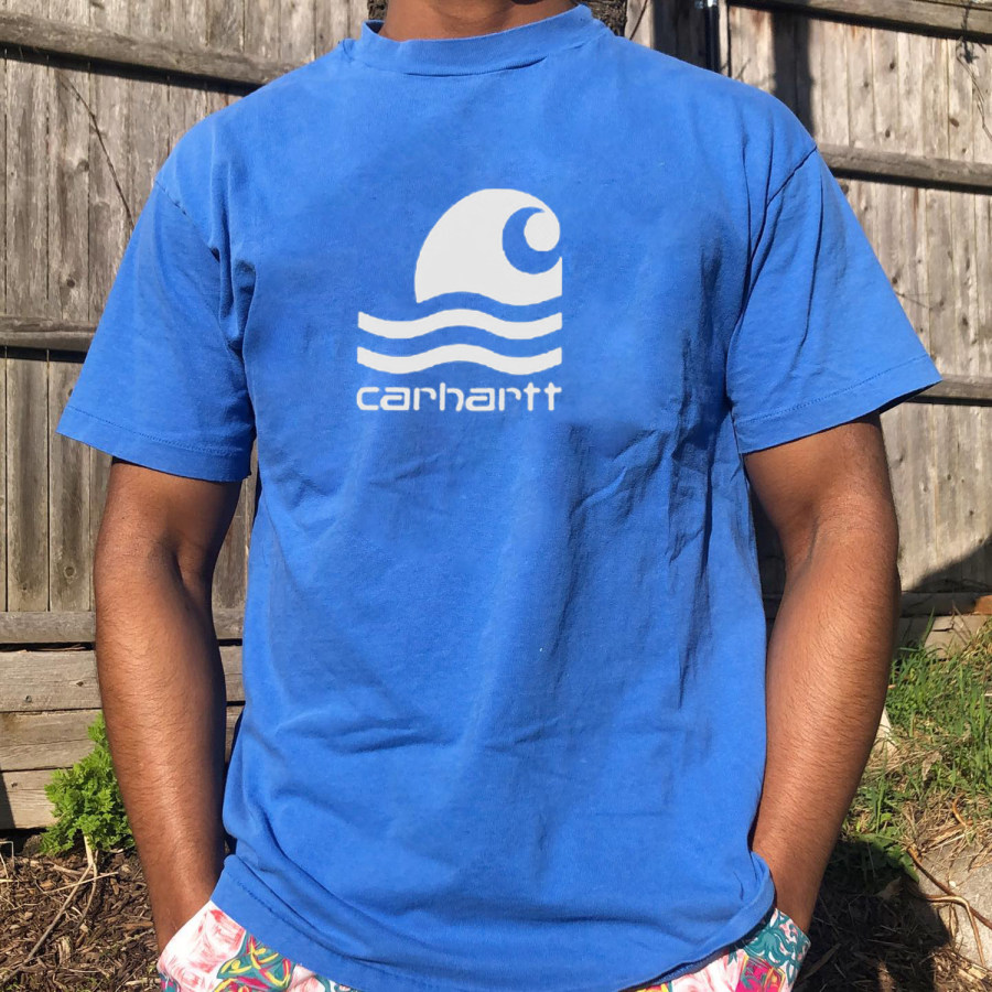 

Retro Vacation Print Simple T-shirt