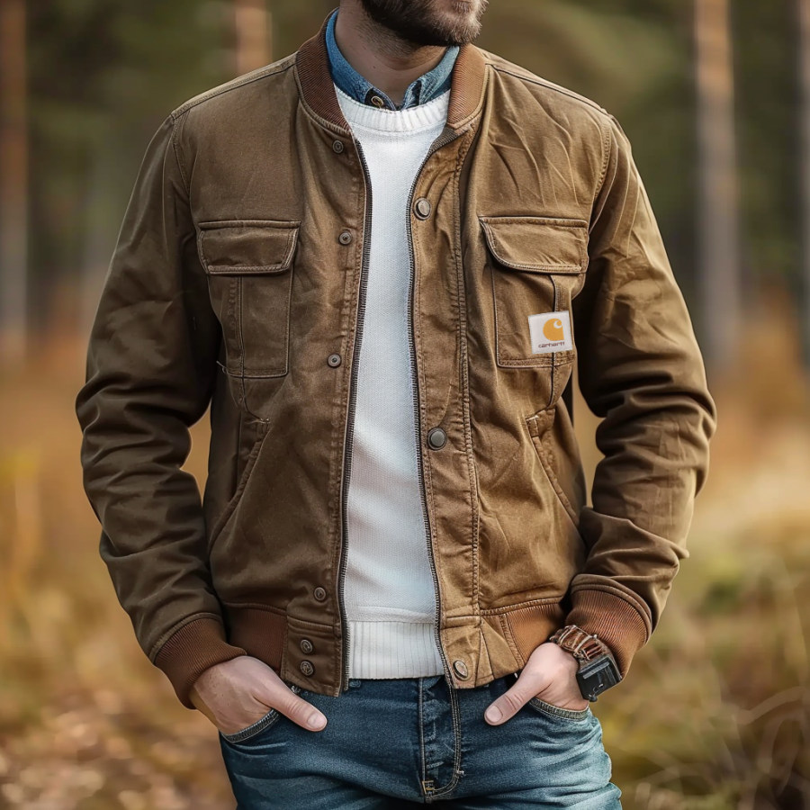

Retro Casual Baseball Jacket