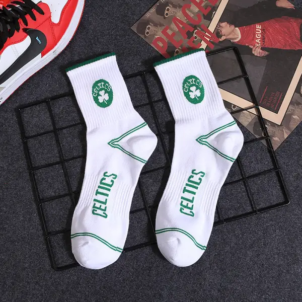 Fashion Basketball Print Sports Socks - Ootdyouth.com 