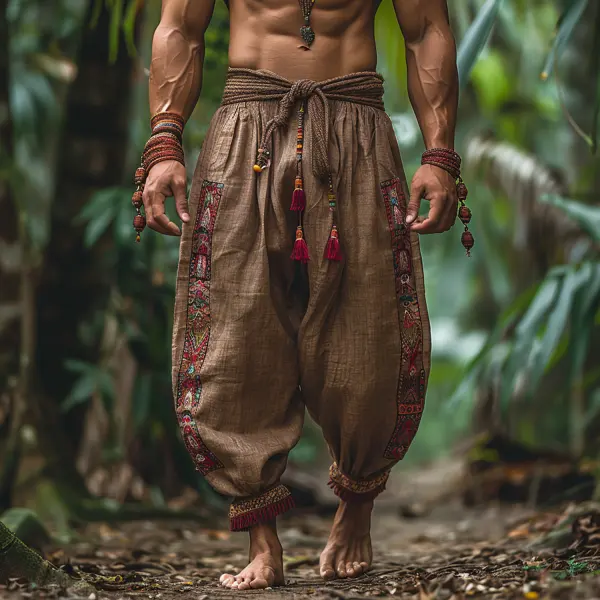 Loose Ethnic Style Casual Trousers - Trisunshine.com 