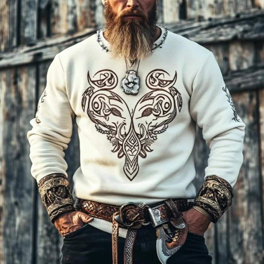 

Men's Viking Warrior Pattern Sweatshirt