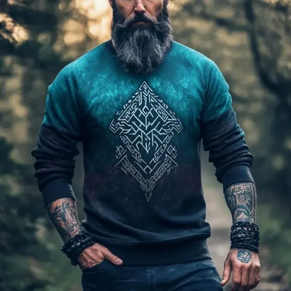Men's Viking Warrior Pattern Sweatshirt - Trisunshine.com 