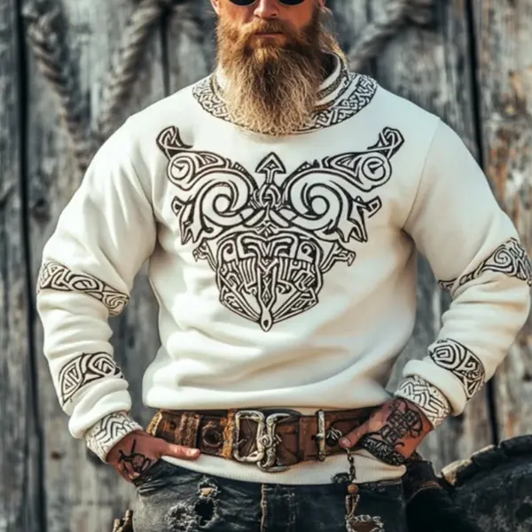 Men's Viking Warrior Pattern Sweatshirt - Trisunshine.com 