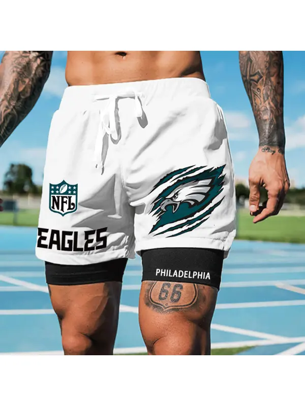 Unisex Rugby Team Print Casual Performance Shorts - Localziv.com 